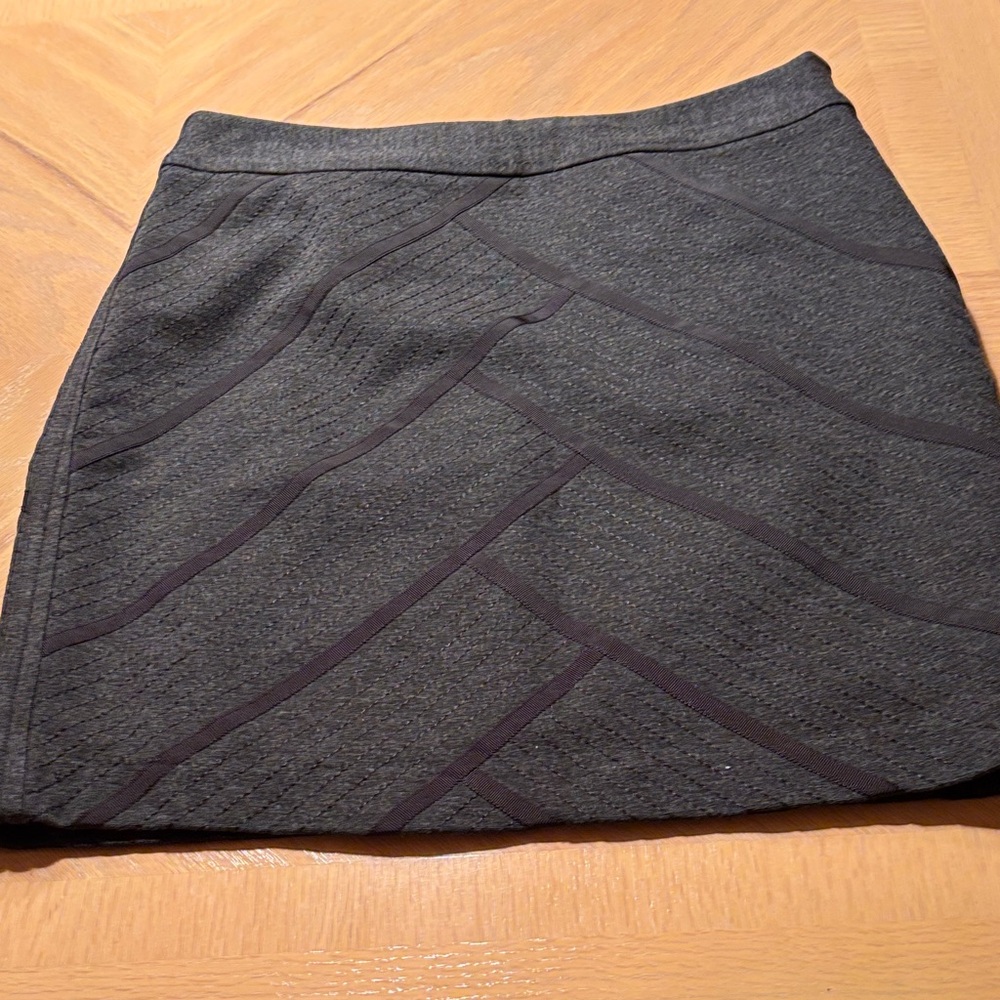 White House Black Market Textured Black Mini Skirt